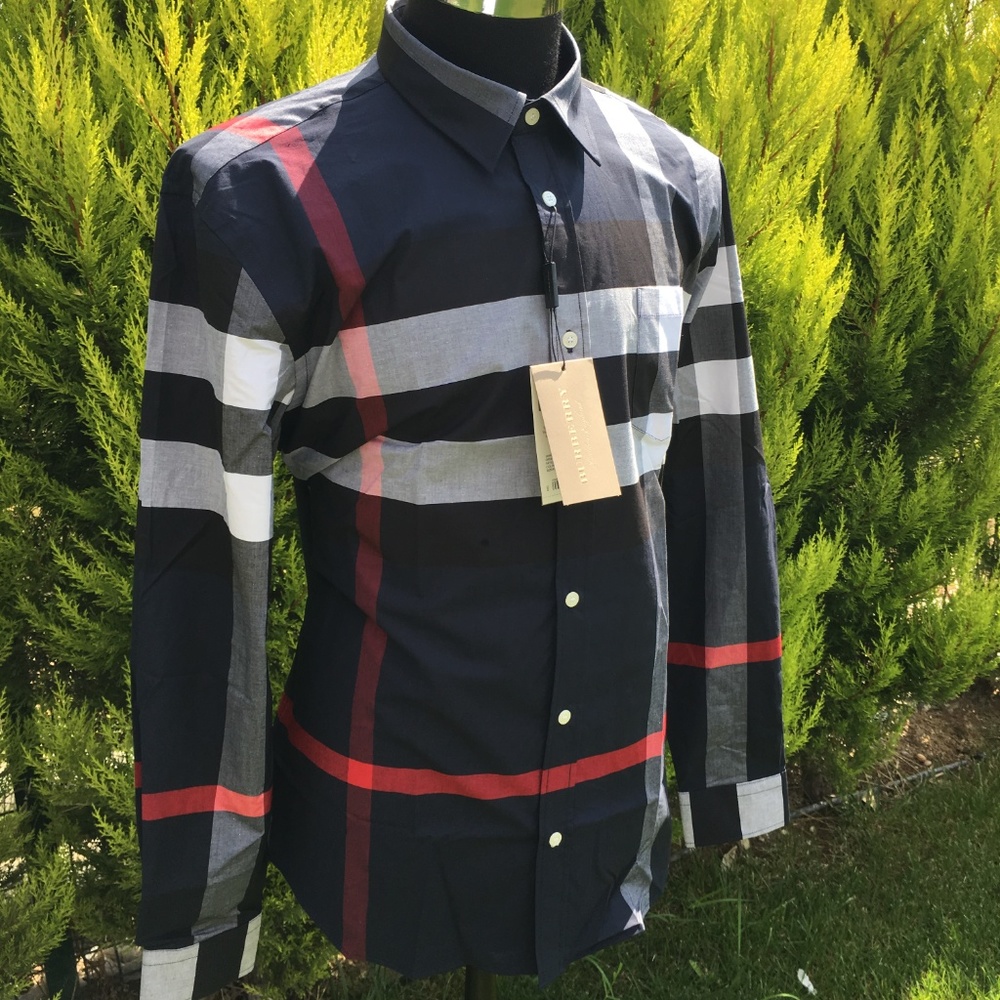 BURBERRY LONDON MEN`S SMALL NAVY SHIRT